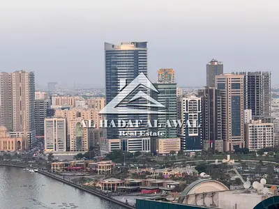 غرفتين وصالة ف منطقة القصباء برج نجمة القناة مع اطلالة ايجاؤ 6500 درهم مع نت فقط تامين 1000
