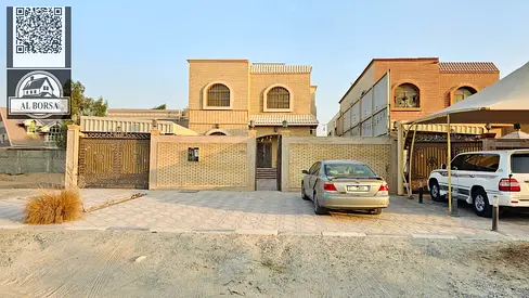 🏠 Villa for rent in Al Muwaihat 2, Ajman - 5 master bedrooms, majlis, living room, and maid's room