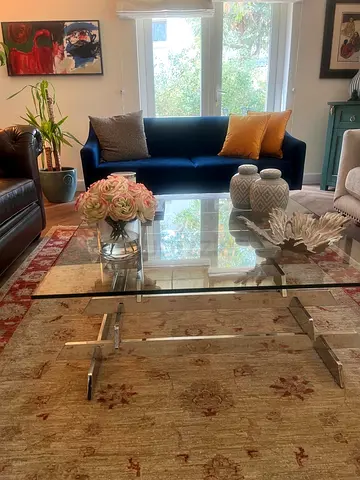 Stylish Glass Coffee Table from Marina Home. Excellent condition.