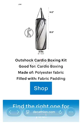 Outshock Cardio Boxing Kit from decathlon