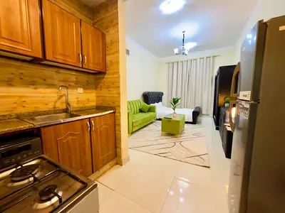 Studio apartment with clean furnishings and separate kitchen | Al Rawda 2 | Bills and internet included | Easiest exit to Dubai and Sharjah
