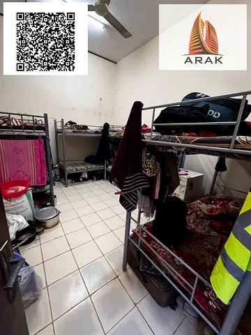 19 rooms available for rent in Al Jurf 3, suitable for companies looking for organized worker accommodation in a prime industrial area.