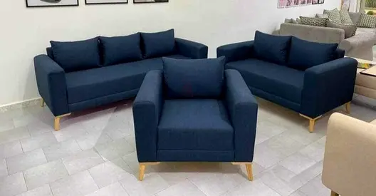 Navy Blue Scandinavian  Sofa Set