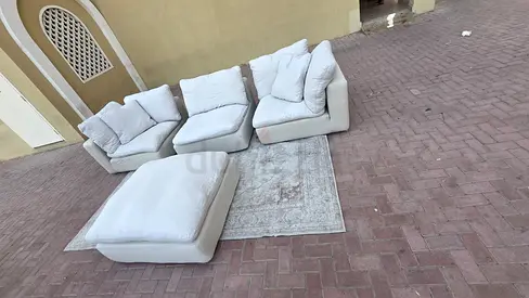 Almost New The Lóóm Collection Corner Sofa Beige Good Condition