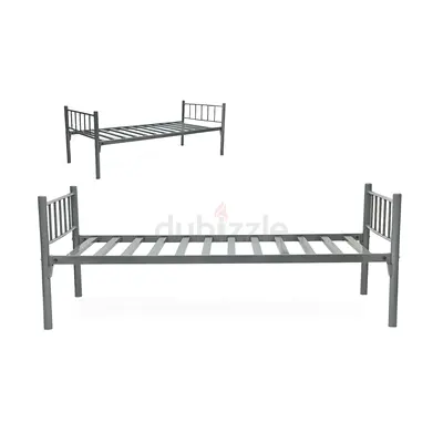 Simple Grey Metal Bed Frame