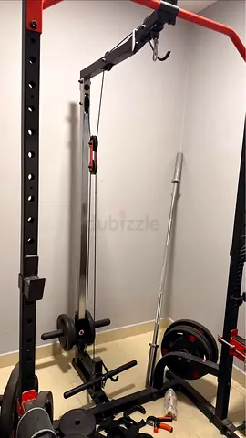 Squat rack with Cable Machine with free bench