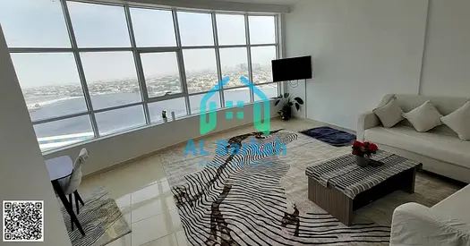 شقة غرفة وصالة للبيع في أبراج أورينت – إطلالة بانورامية خلابة على الخور