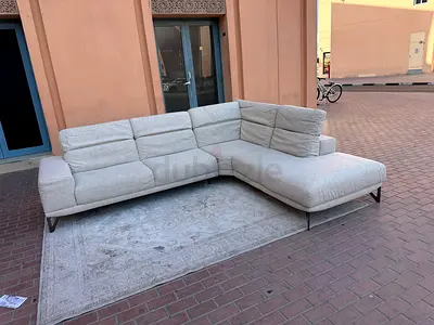 Natuzzi L Shape Sofa Beige Brand New Condition