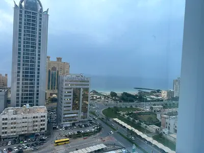 Two-bedroom apartment with a living room available for monthly rent on Ajman Corniche, prime location near the beach and services, suitable for family