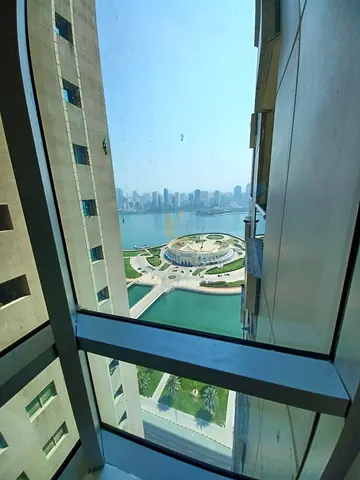 For Sale Apartment with Partial View of Khalid Lagoon in Al Dana Tower, Al Majaz 3