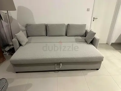 Premium Grey 3 Seater Sofa Bed