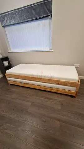IKEA stackable bed under bed with 2 mattresses