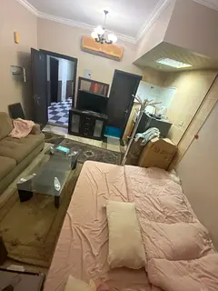 studio with furniture