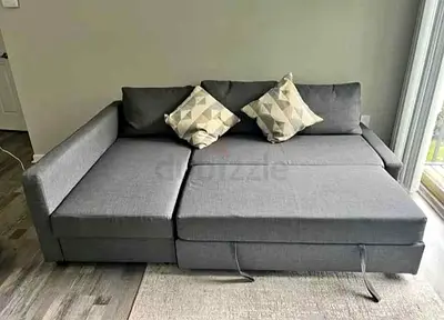 Ikea L Shape Sofa cum bed with big storage in L