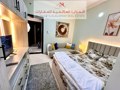 ستوديو مفروش بالبوطينة الشارقة خلف نستو ماركت شامل كهرباء وانترنت وقريب لجميع الخدمات