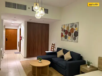 "Studio for rent in Ajman Towers, all bills included (electricity, water, internet, sewage). Easy access to Dubai & Sharjah."