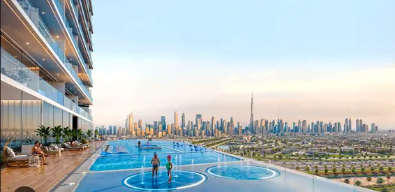Spacious Fully Furnished 2 Bedroom Apartment in TIMEZ by Danube Dubai Silicon Oasis | Stunning Dubai Skyline View & DSO Community View | Smart Living