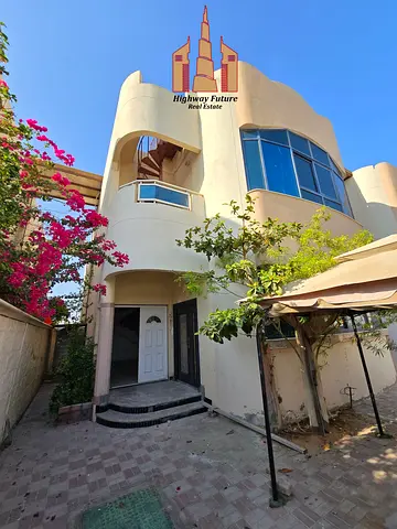 Near beach semi furnished like new 4 bedroom villa hall Majlis parking All master room balcony 100k