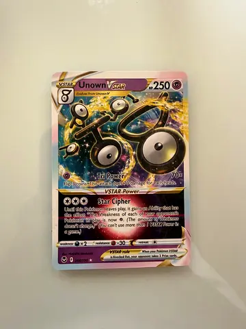 Rare Pokémon Unown VSTAR Card