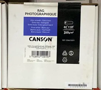 Canson infinity rag photographique- 310 gsm - matte - 44 x 15.25 meters