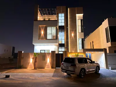 Villa for sale, including registration and ownership fees, on the main street, ready to move in, in one of Ajman's most prestigious areas. Freehold ow