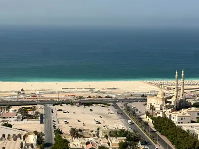 Full sea view of Corniche Ajman, Ajman Towers One