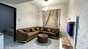 One bedroom and living room brand new furnished prime location close to all services Dubai and Sharj