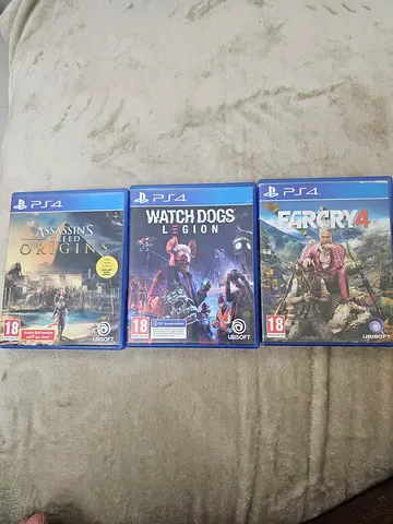 PlayStation 4 Games: Far Cry 4, Watch Dogs Legion, and Assassins Creed: Origins