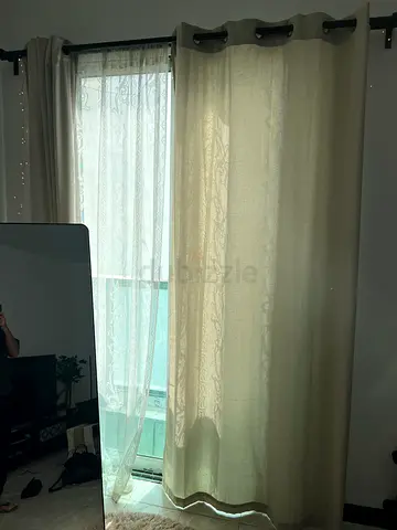 Two windows IKEA and Home Box two layered Curtain 260x240