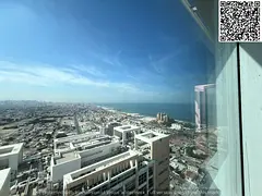 Two-bedroom apartment for sale in Ajman One Towers with open sea view, parking, vacant, 1,750 sq.ft