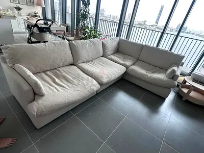 Home Center Corner Sofa Beige Brand New Condition
