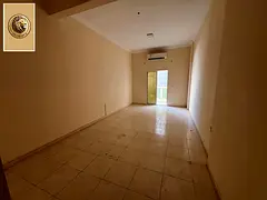 For annual rent in Al Muwaihat area: One bedroom, living room, and bathroom. Balcony included. Very