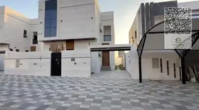 Brand New Luxury Villa for Rent in Al Helio Ajman Five Master Bedrooms Central AC Stone Facade Spaci