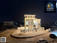 For sale: Modern corner villa in Al-Haliou, on a corner lot with two street frontages. Includes regi