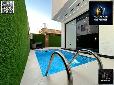 Villa with all registration and ownership fees included, on the main street, ready to move in, in one of the most prestigious areas of Ajman, freehold
