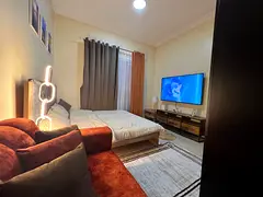 Furnished studio for monthly rent in Ajman Al Jurf 2, near schools and Ajman Court. All bills includ