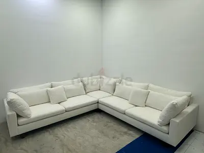 West elm white color corner sofa