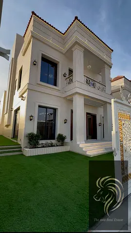 Classic design villa for sale in Al Helio 2 area – Ajman. Excellent location opposite the mosque. Two floors and a roof. Includes registration and own