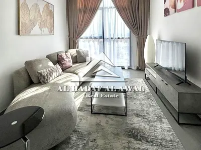 One-bedroom apartment with a living room available for rent in Al Mamsha