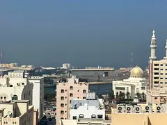 Two-bedroom apartment with a living room in Al Majarra with a sea view, excellent space, central air