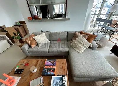 L-Shaped (West Elm) Eddy L shape sofa