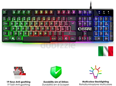 Gaming Keyboard with Multicolor Backlighting