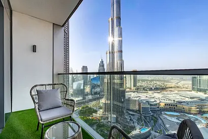 Luxury 2-Bedroom Apartment | Full Fountain & Burj Khalifa View | Monthly Short-Term Rental | Grande Tower