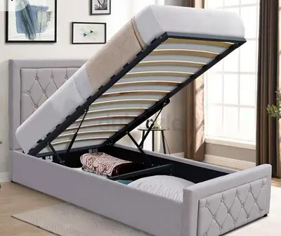 Brand new cosotmerize 90*200 single size bed with hydraulic storage