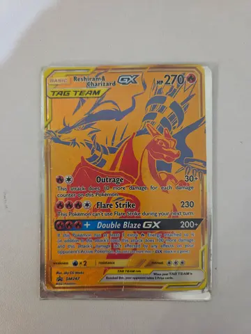 Pokémon Reshiram and Charizard GX Tag Team Promo card