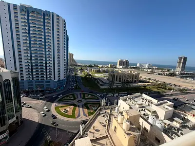 Furnished 1BR in Ajman Corniche, full sea view, AED 5,000 monthly, all bills included, parking free