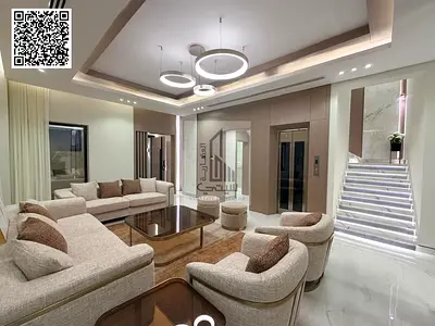 فيلا فاخرة 5 غرف مع مصعد وحديقة روف | التلة