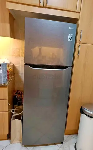 Lg 402 litter inverter model refrigerator stainless steel body same like new