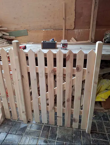 Wooden Fence with Gate per