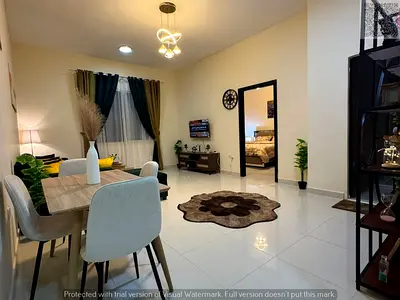 Furnished 1BHK for monthly rent in Ajman, Al Rawda 2, near Al Shorooq Mall. All bills included